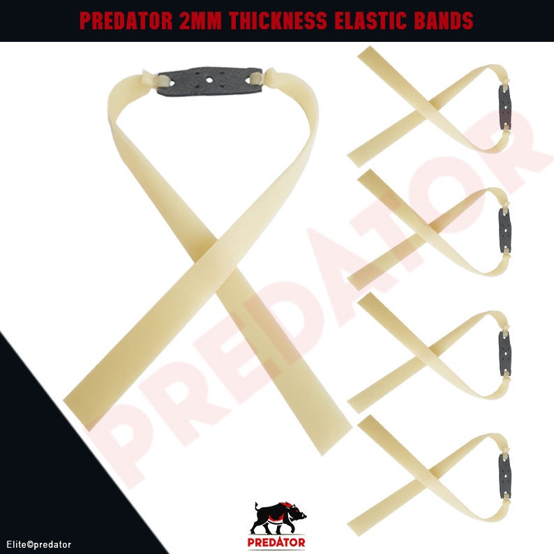 5 Pieces Slingshot Flat Rubber Bands 2 Mm, 1.5mm and 1.2mm Thickness