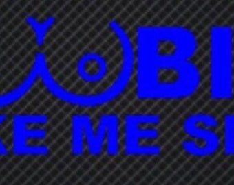 Boobies make me smile funny vinyl sticker decal Car truck suv JDM Yeti tumbler