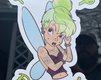 Powered by bitch dust decal pixie tinkerbell