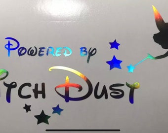 Powered by bitch dust decal pixie tinkerbell
