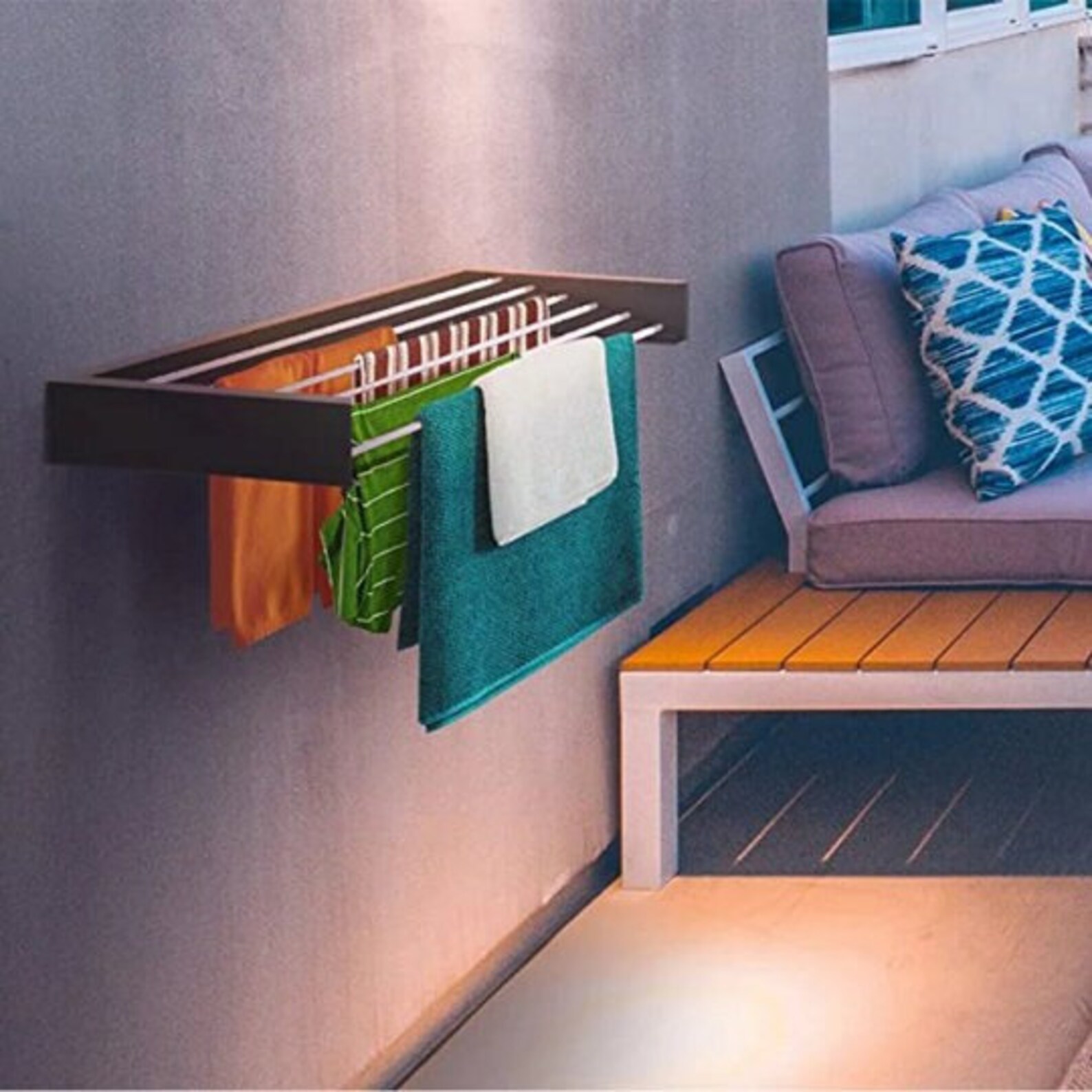 Wall Mounted Drying Rack Laundry Drying Rack Clothes Dryer Etsy