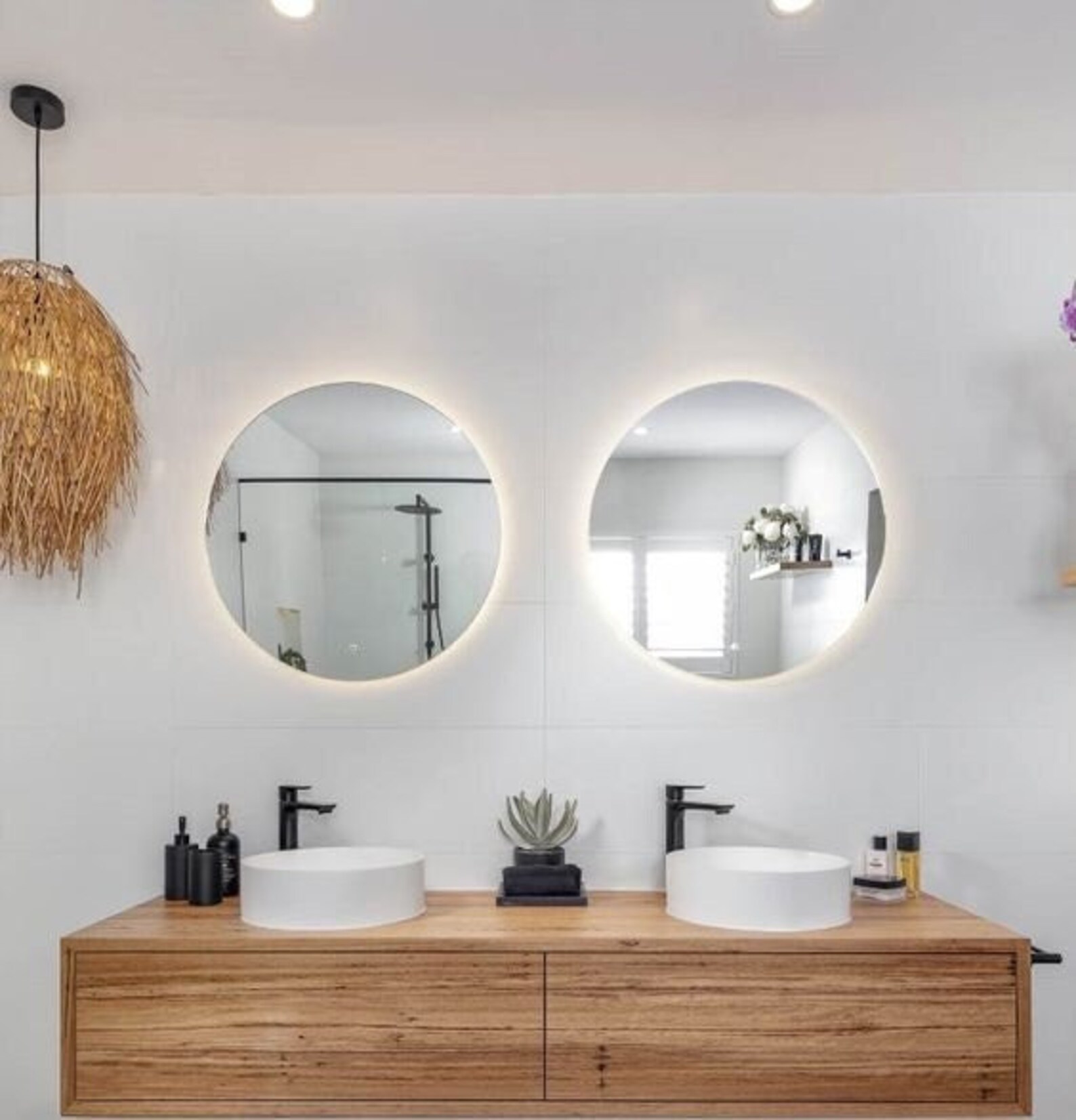 Led Round Bathroom Mirror Illuminated Circle Bathroom Mirror Etsy