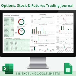 Handelsdagboek voor opties, aandelen en futures | Excel + Google Spreadsheets-combinatie