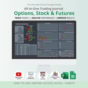 Diario de trading de opciones oscuras, acciones y futuros / Combinación de Excel y Hojas de cálculo de Google