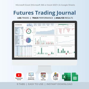 Dagboek voor futureshandel | Excel + Google Spreadsheets