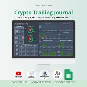 Dark Crypto Trading Journal: Trade Analysis Dashboard (Google Sheets)