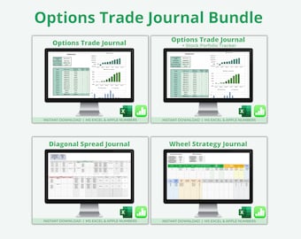 Options Trading Journal BUNDLE | Excel & Numbers Spreadsheets