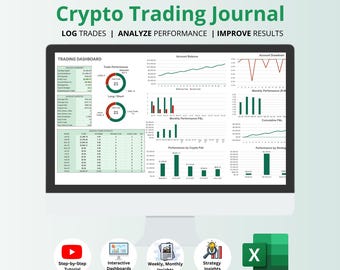 Crypto Trading Journal: Trade Analysis Dashboard (Excel)