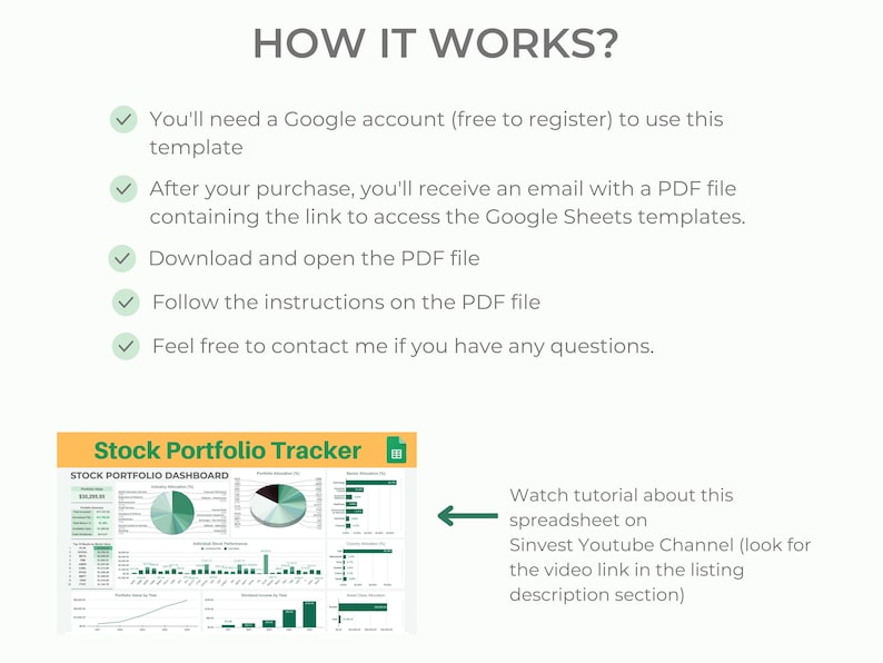 Stock Investment Portfolio Tracker | Google Sheets - Etsy