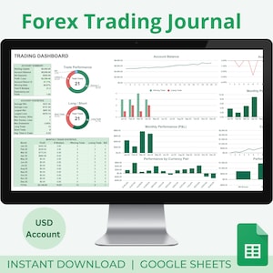 Forex handelsdagboek | Handelsdashboard | Handelsanalysegrafiek | Maandelijks handelsrapport | Forexcalculator | Google Spreadsheets