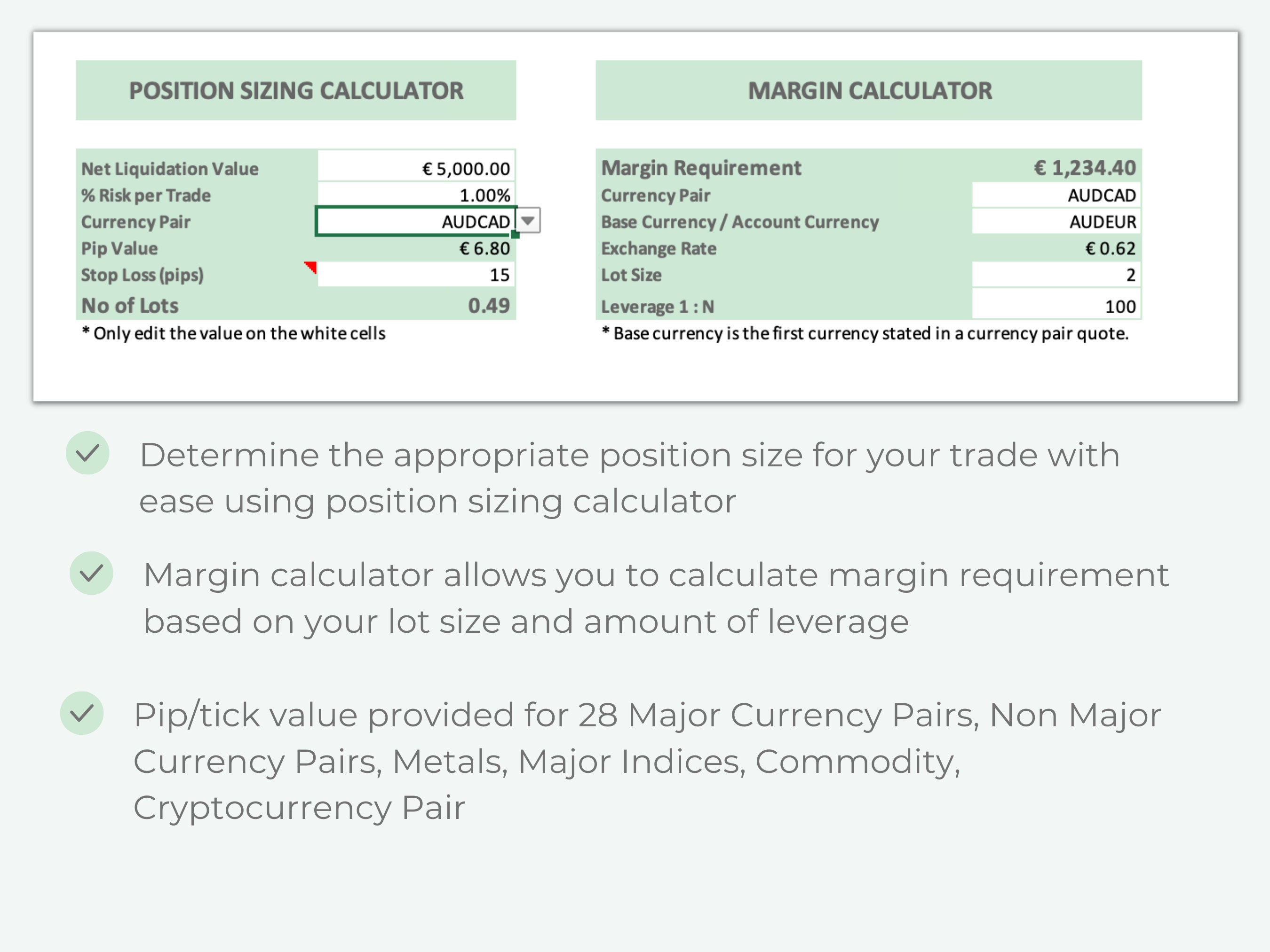 Forex handelsdagboek: EUR-rekening, handelsanalyse (Excel-spreadsheet) -  Etsy België