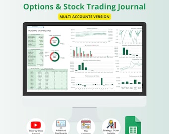 Multi Account Trading Journal: Options & Stock Analysis (Google Sheets)