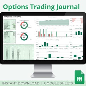 Handelsdagboek opties | Handelsdashboard | Handelsanalysegrafiek | Maandelijks handelsrapport | Google Spreadsheets