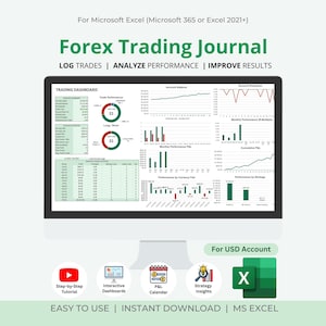 Forex Handelsjournal: Trade-Analayse Dashboard (Excel-Arbeitsblatt)