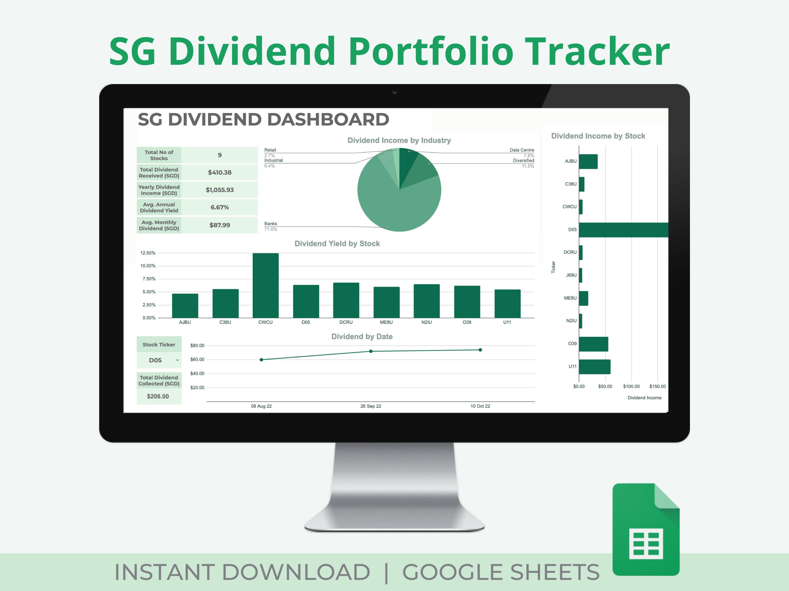 SG Dividend Portfolio Tracker - Etsy
