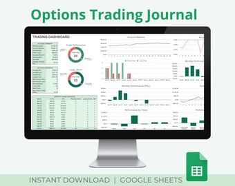 Handelsdagboek voor opties | Handelsdashboard | Handelsanalysegrafiek | Maandelijks handelsrapport | Google Spreadsheets