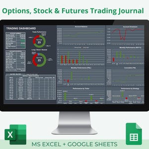 Dagboek voor donkere opties, aandelen en futures | Excel + Google Spreadsheets-combinatie