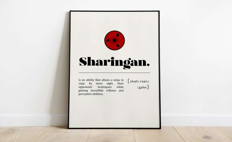 Sharingan Definition Poster Definition Print Anime Print Sharingan Definition Poster Definition Print Anime Print
