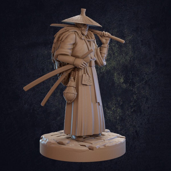 D&D Samurai / Ronin Fighter | RPG Model | Hattori the Ronin by Dragon Trappers Lodge