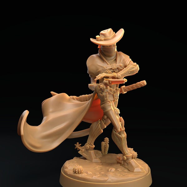 D&D Warforged Gunslinger / Cowboy / Bounty Hunter | RPG Model | The Crafted by Dragon Trappers Lodge