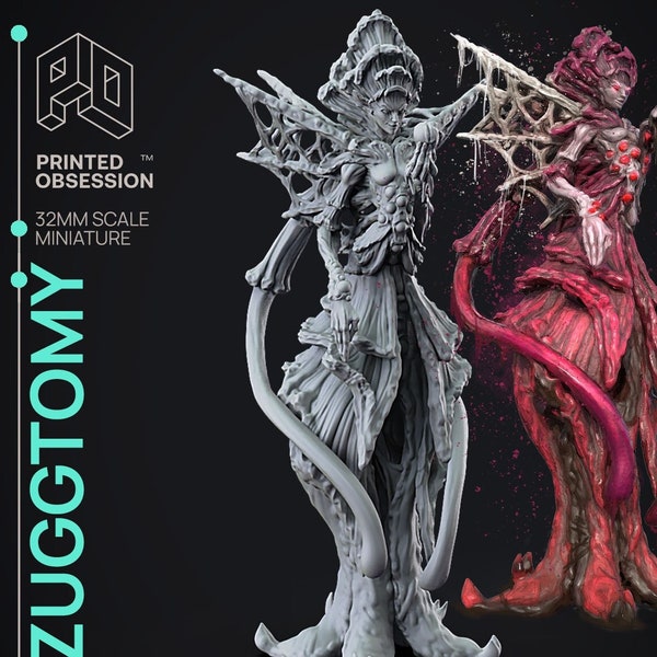 D&D Arachnid Abyss Queen | RPG Model | Zuggtomy | by Printed Obsession