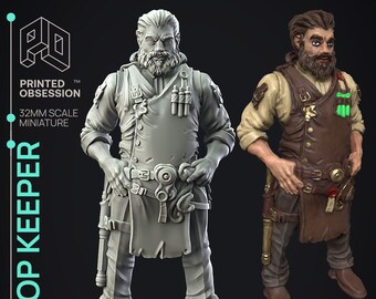 D&D Male Artificer | RPG Model | Shop Keeper | by Printed Obsession