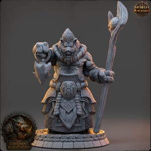 D&D Boarfolk / Pigman Cleric / Druid | RPG Model | Tornak the Gorebound | by Daybreak Miniatures