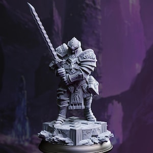 D&D Dwarf Knight / Paladin | RPG Model | Kharmir “Lorehand” Kilrak - The Chronicler | by DM Stash
