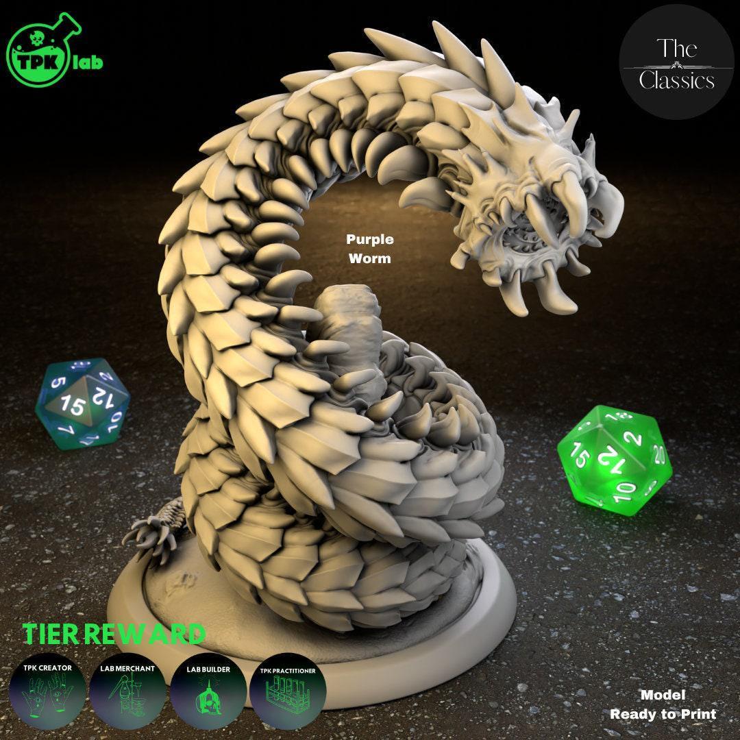 D&D Maw Worm | RPG Model | Purple Worm by TPK LAB - Etsy
