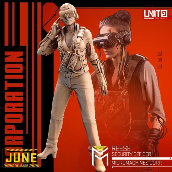 Cyberpunk Sleek Female Media Camera Glasses RPG Model Reese