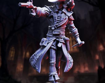 D&D Gunslinger Vampire Hunter | RPG Model | Arkham Ravenswood - Hunter of the Defiled by DM Stash