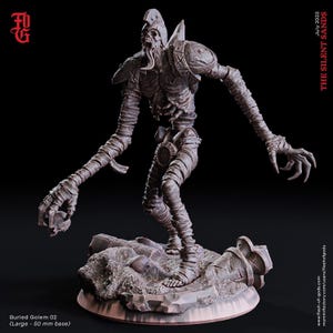 D&D Zombie Golem | RPG Model | Buried Golem | by Flesh Of Gods