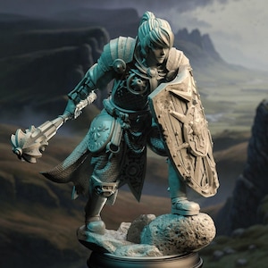 D&D Kvinnlig Präst / Paladin - Mästare i den Strålande Gryningen | RPG-modell | Arkina | av DM Stash