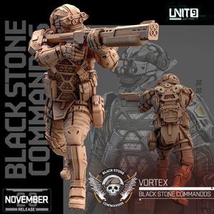 Cyberpunk Urban Commando with Rifle | RPG Model | Vortex by Unit9