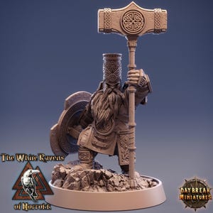 D&D Dwarf Paladin | RPG Model | Emil Thumper by Daybreak Miniatures
