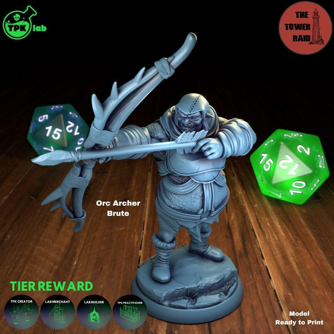 Orc Ranger 3d Model D&D Orc Ranger Brute | RPG Model | Orc Archer Brute | by TPK LAB - Etsy