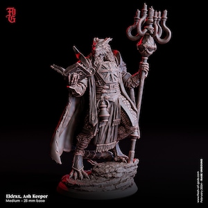 D&D Dragonborn War Caster Wizard | RPG-modell | Eldrax, Ash Keeper av Flesh Of Gods