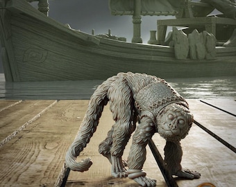 D&D Cute Monkey Familiar | RPG Model | Pirate Monkey | by The Printing Goes Ever On