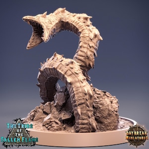D&D Ancient Sand Worm Monster / Boss / Pathfinder Miniature | RPG Model | Dreadwriggler by Daybreak Miniatures - Tribe of the Fallen Flame