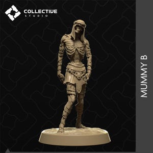 D&D Mummified Egyptian Soldier | RPG Model | Mummy | by Collective Studio