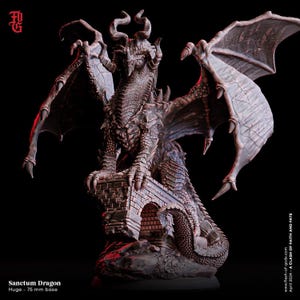 D&D Ancient Grey Dragon | RPG Model | Sanctum Dragon by Flesh Of Gods