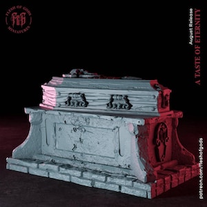 D&D Vampire Coffin Scenery | RPG Model | From the A Taste of Eternity Collection by Flesh Of Gods