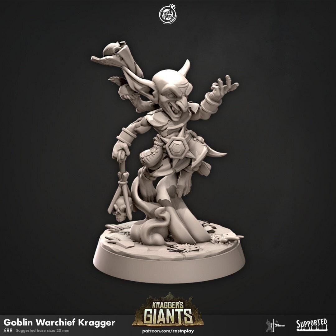 D&D Goblin Mage Commander | RPG Model | Goblin Warchief Kragger | by ...