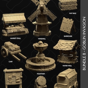 D&D Town Scenery Pack | RPG Model | Town Scenery Pack | by Collective Studio