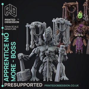 D&D Mad Hatter with Wooden Protector | RPG Model | Apprentice No More | by Printed Obsession
