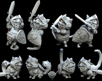 D&D Kitten Knight Familiars! | Pointy Eared Mercenary by Mini Monster Mayhem