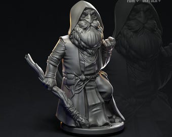 Gnomo mago de D&D / Modelo de juego de rol / Gnomo mago, Finbrann / por Print'N Paint