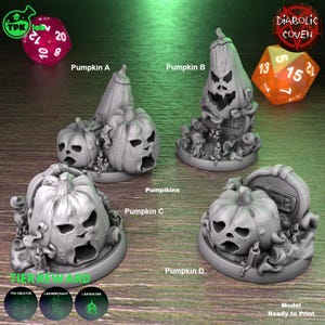 D&D Pumpkins Scenery | RPG Model | Pumpkins By TPK LAB