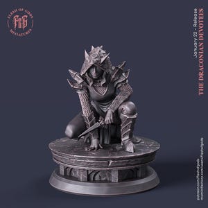 D&D Female Rogue / Assassin Miniature | RPG Model | Draconian Rogue by Flesh Of Gods