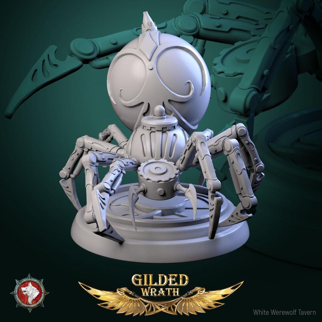 D&D Arachnid Automaton | RPG Model | Golden Loom Crawlers V4 by White ...